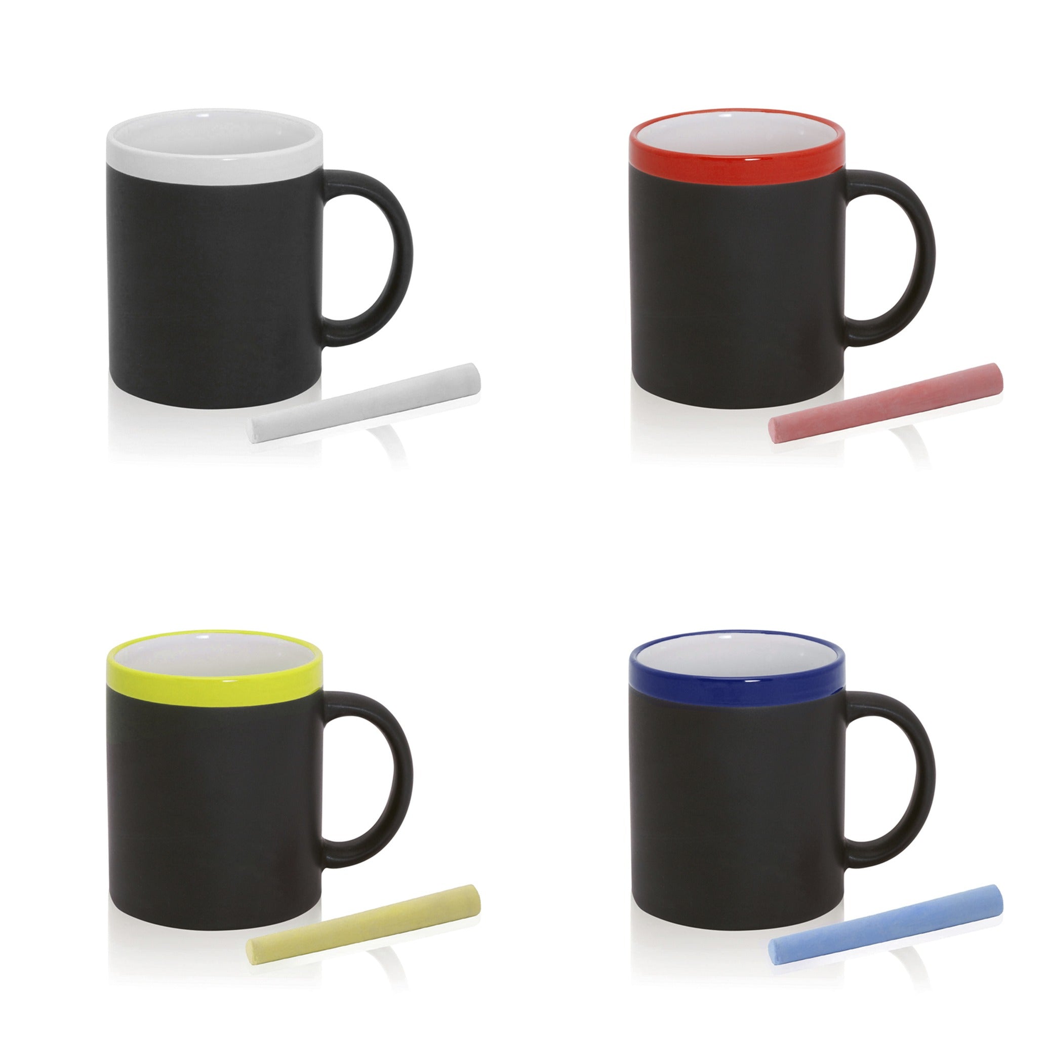 Mug en céramique de 350 ml avec craie incluse COLORFUL coloris multiples