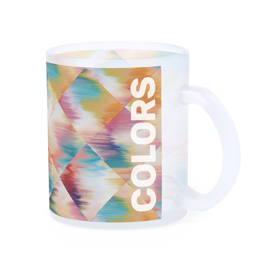 Mug en verre de 350 ml idéal pour la sublimation AMIRA avec personnalisation motif