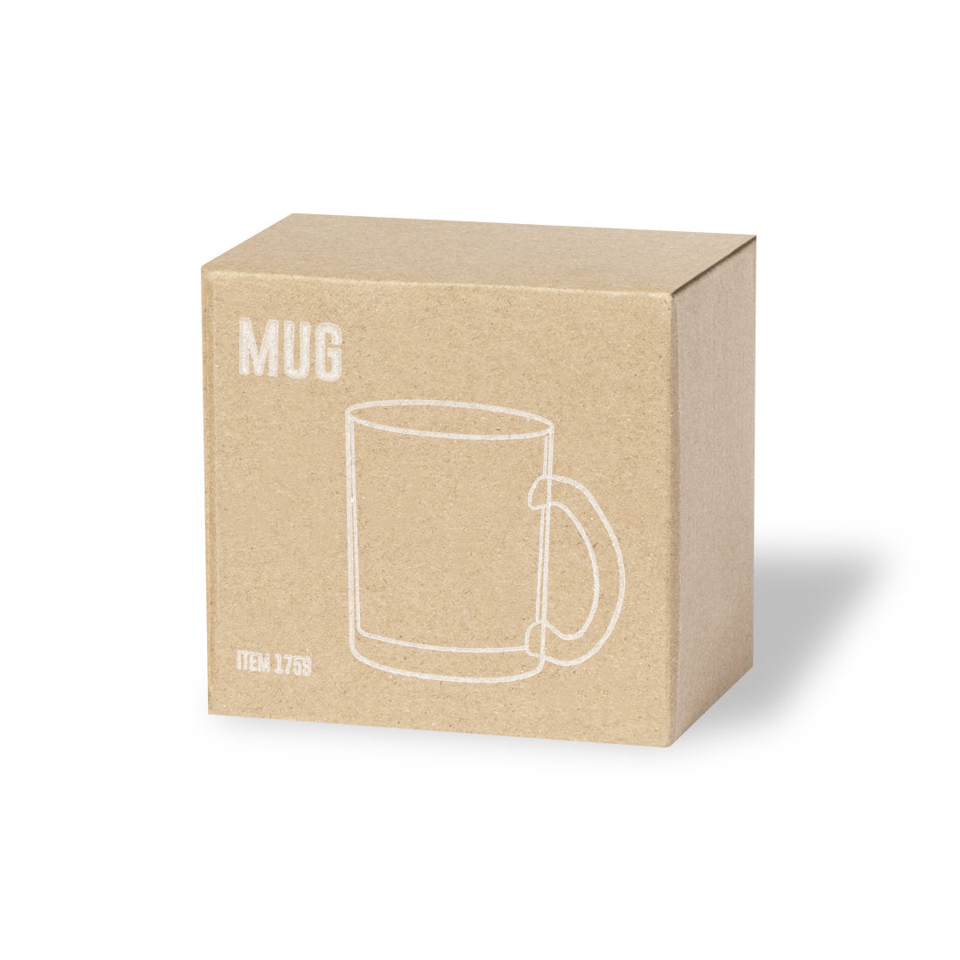 Mug en verre de 350 ml idéal pour la sublimation AMIRA étui carton