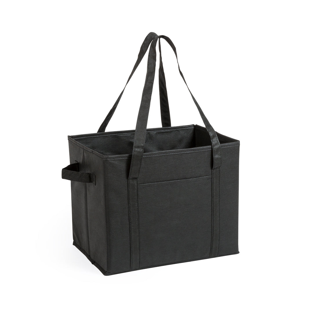 FIXOSHEE Organisateur de Coffre Pliable Non-tissé Noir avec FIXOSHEE Organisateur de Coffre Pliable Non-tissé Noir avec