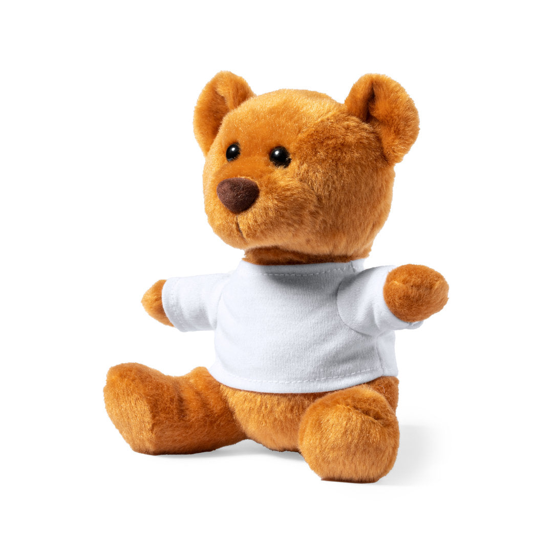 Ours en peluche marron avec t-shirt blanc amovible