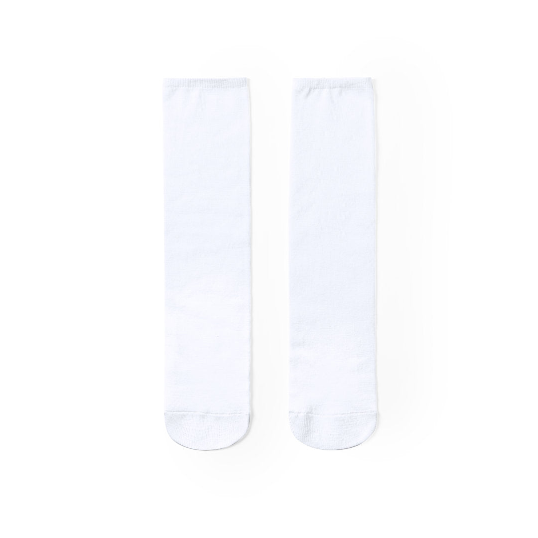 Paire de chaussettes en polyester blanc personnalisables