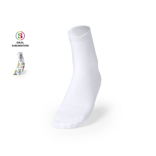 Paire de chaussettes en polyester blanc SAKAM