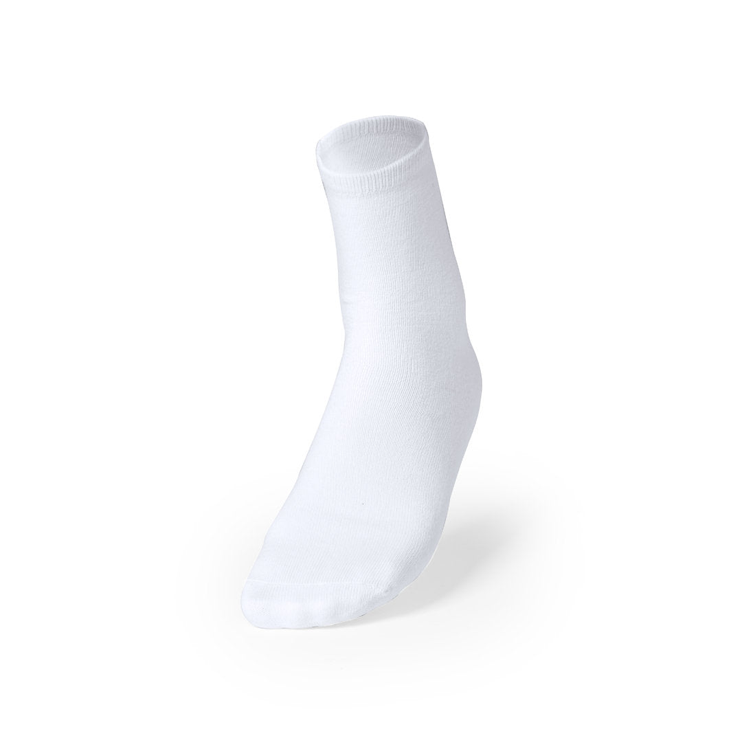 Paire de chaussettes en polyester blanc personnaliser logo