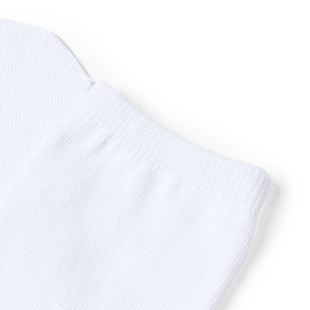 Paire de chaussettes en polyester blanc résistante personnalisables