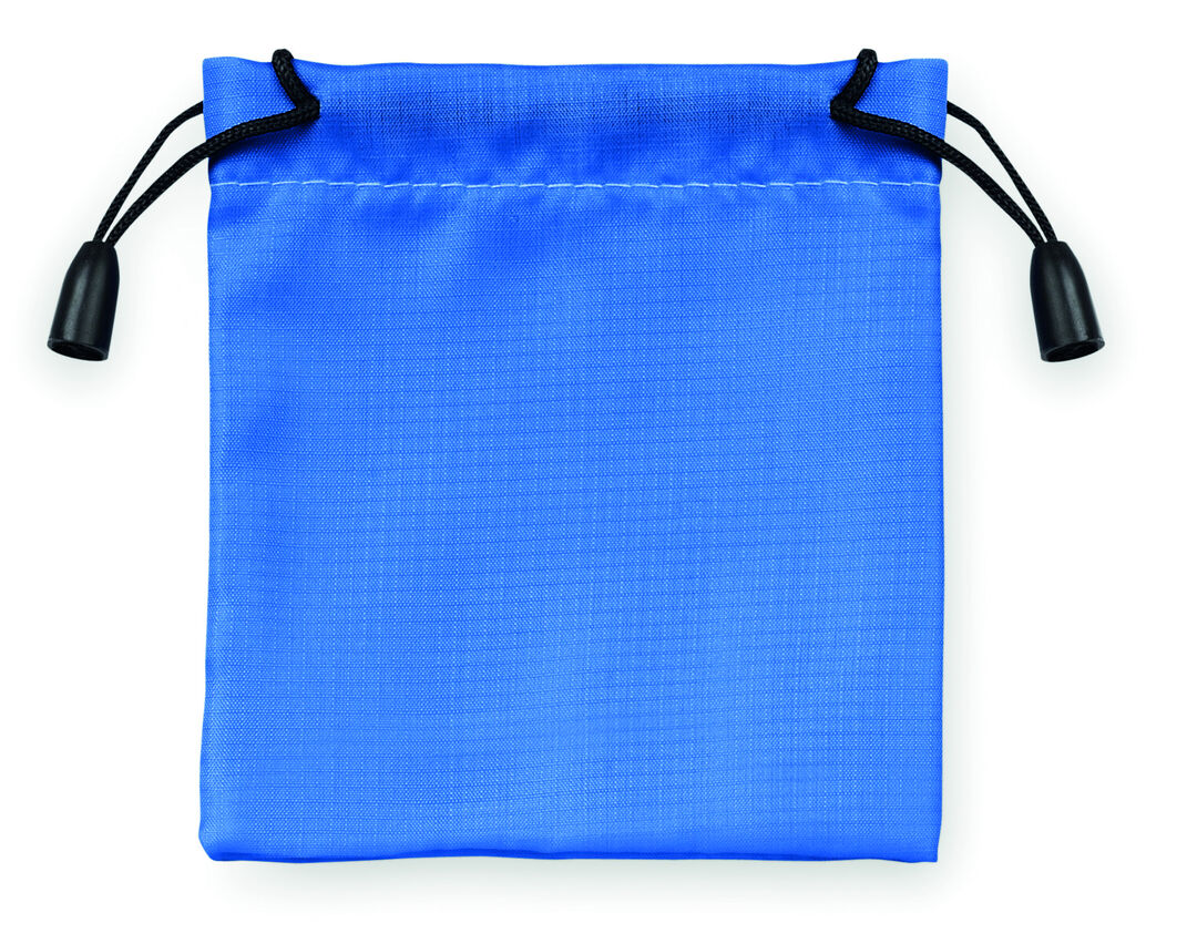Accessoire vibrant : petit sac en polyester avec cordelettes, divers coloris.