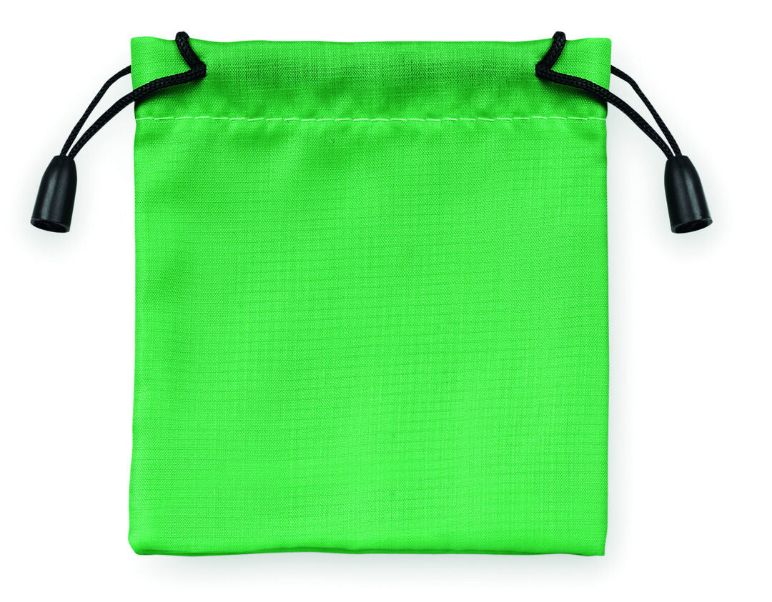 Sac en polyester haut de gamme, cordelettes, large choix de coloris vibrants.