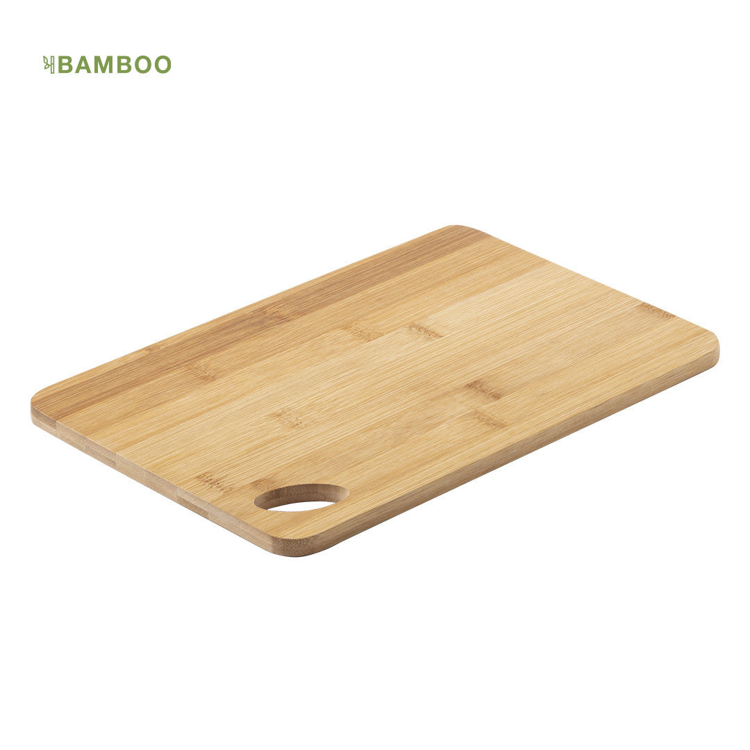 Planche à découper en bambou poli VARADEK personnalisable logo entreprise