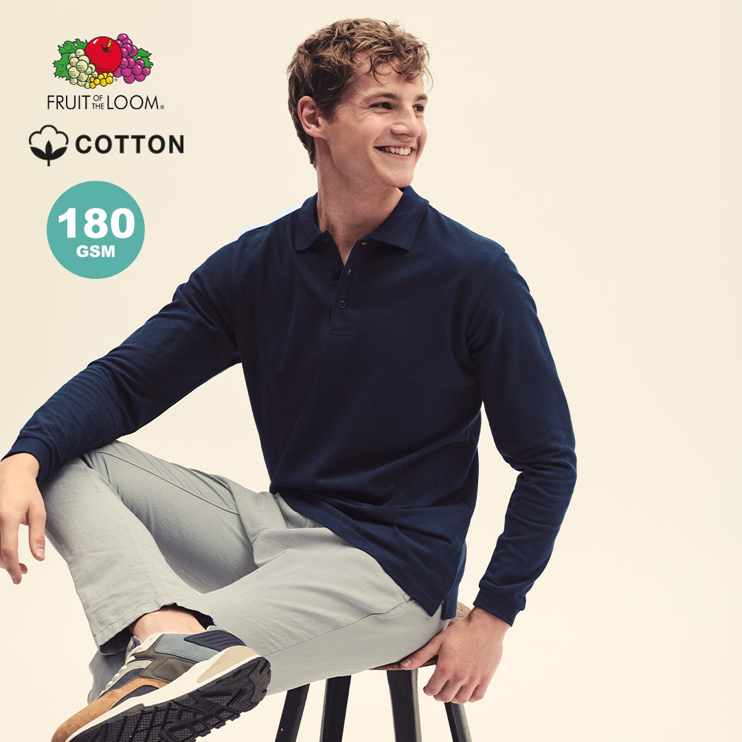 Polo à manches longues 100% coton 180 g/ m2 SLEEVE