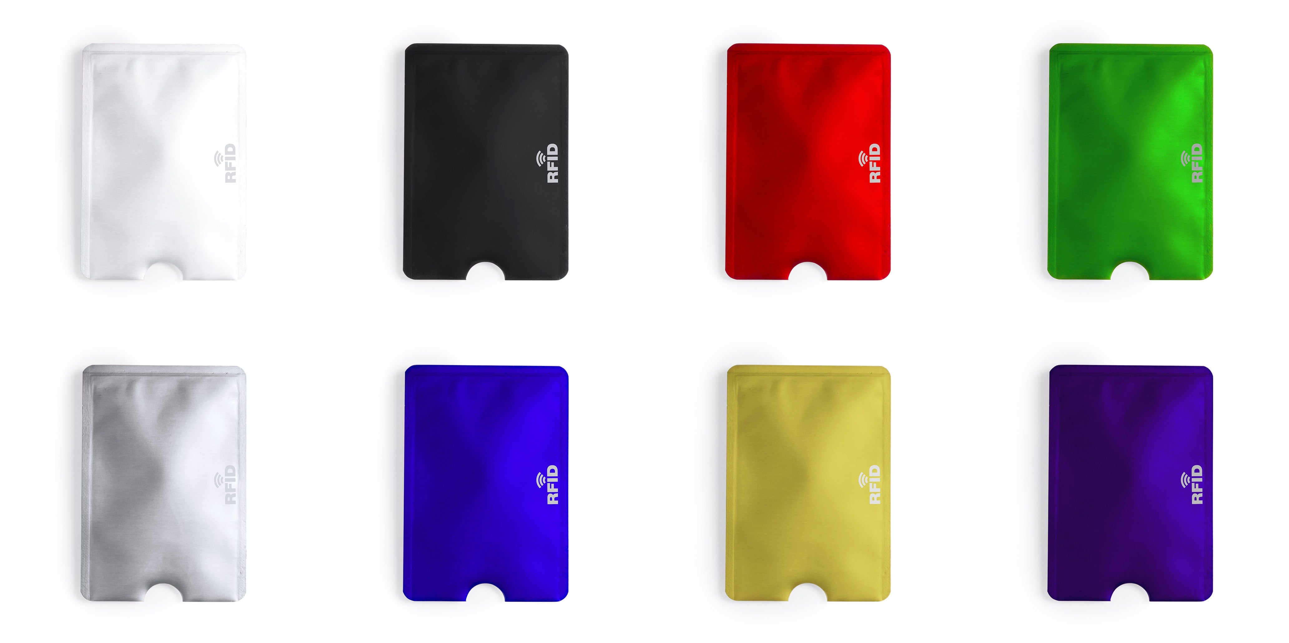 porte cartes fin en aluminium technologie de sécurité coloris multiples