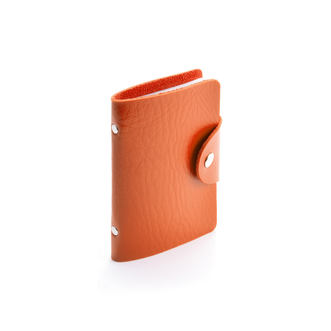 porte cartes avec corps en similicuir  orange