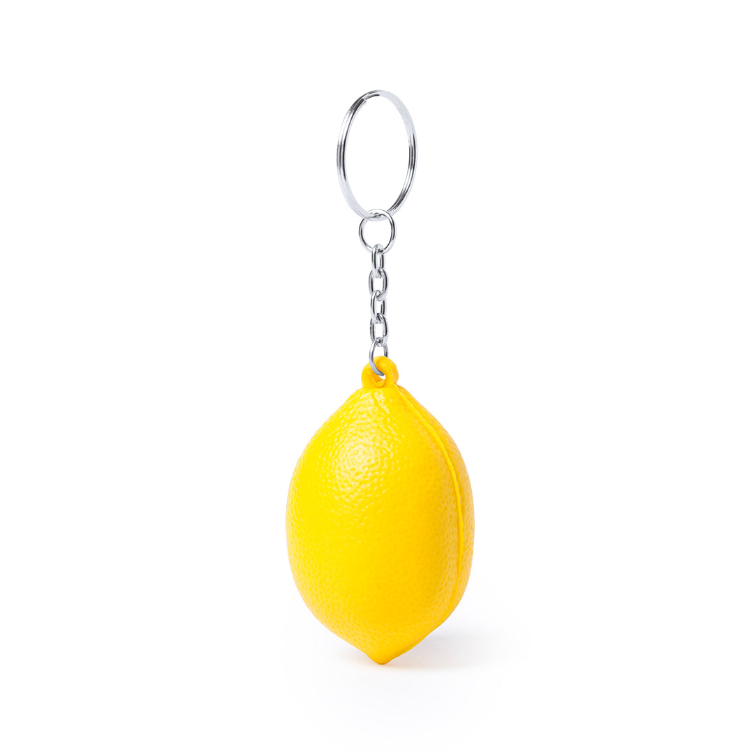 Accessoire antistress original : Porte-clés en PU doux avec 7 formes de fruits amusantes