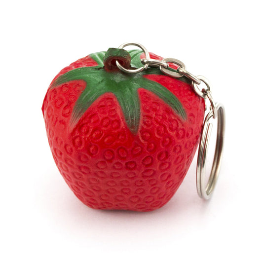 Porte-clés anti-stress en PU doux avec formes de fruits amusantes, 7 options au choix
