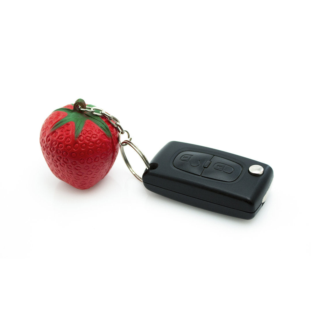 Porte-clés anti-stress avec formes amusantes de fruits en PU doux, personnalisation possible
