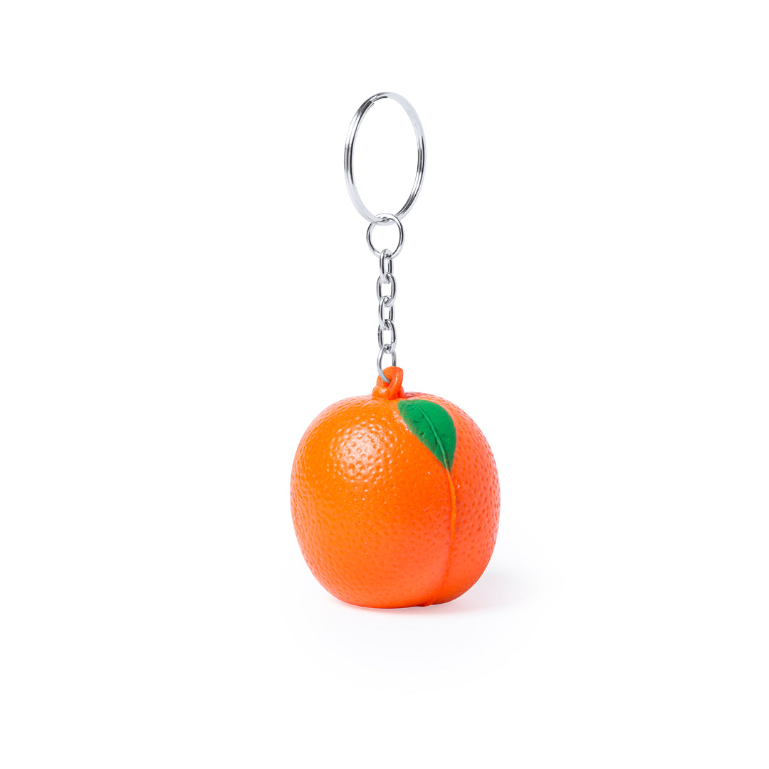 Accessoire de détente : Porte-clés anti-stress en PU doux, 7 formes de fruits au choix