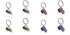 Porte-clés original bicolore avec forme de voiture, en acier inoxydable. Personnalisable - Touche de couleur.