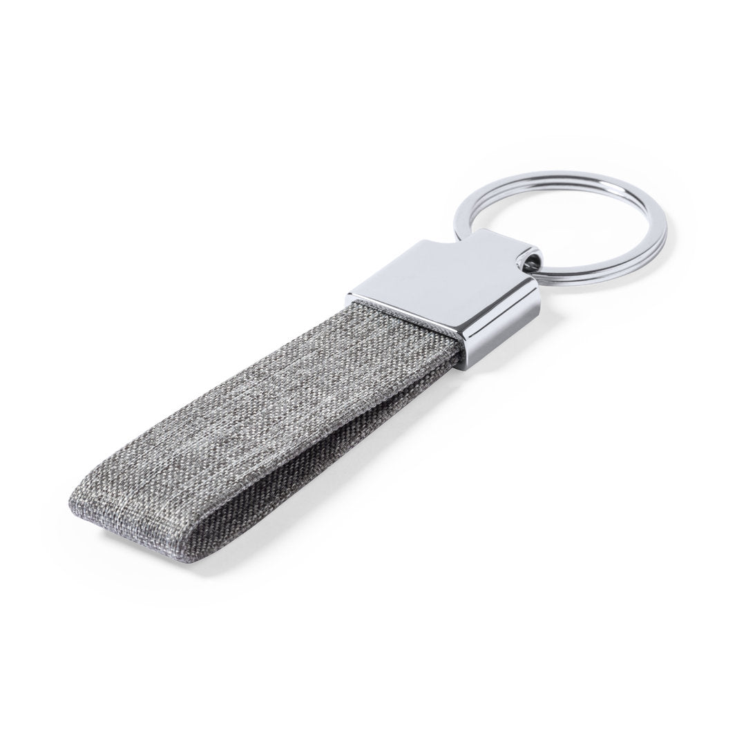 porte clé gris en tissu