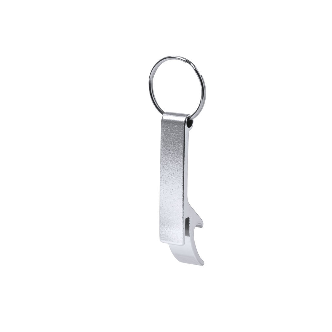 Porte clés décapsuleur en aluminium couleur argent