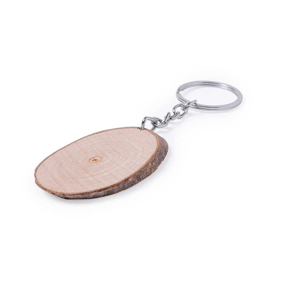 Design ovale pour porte-clés écologique en bois