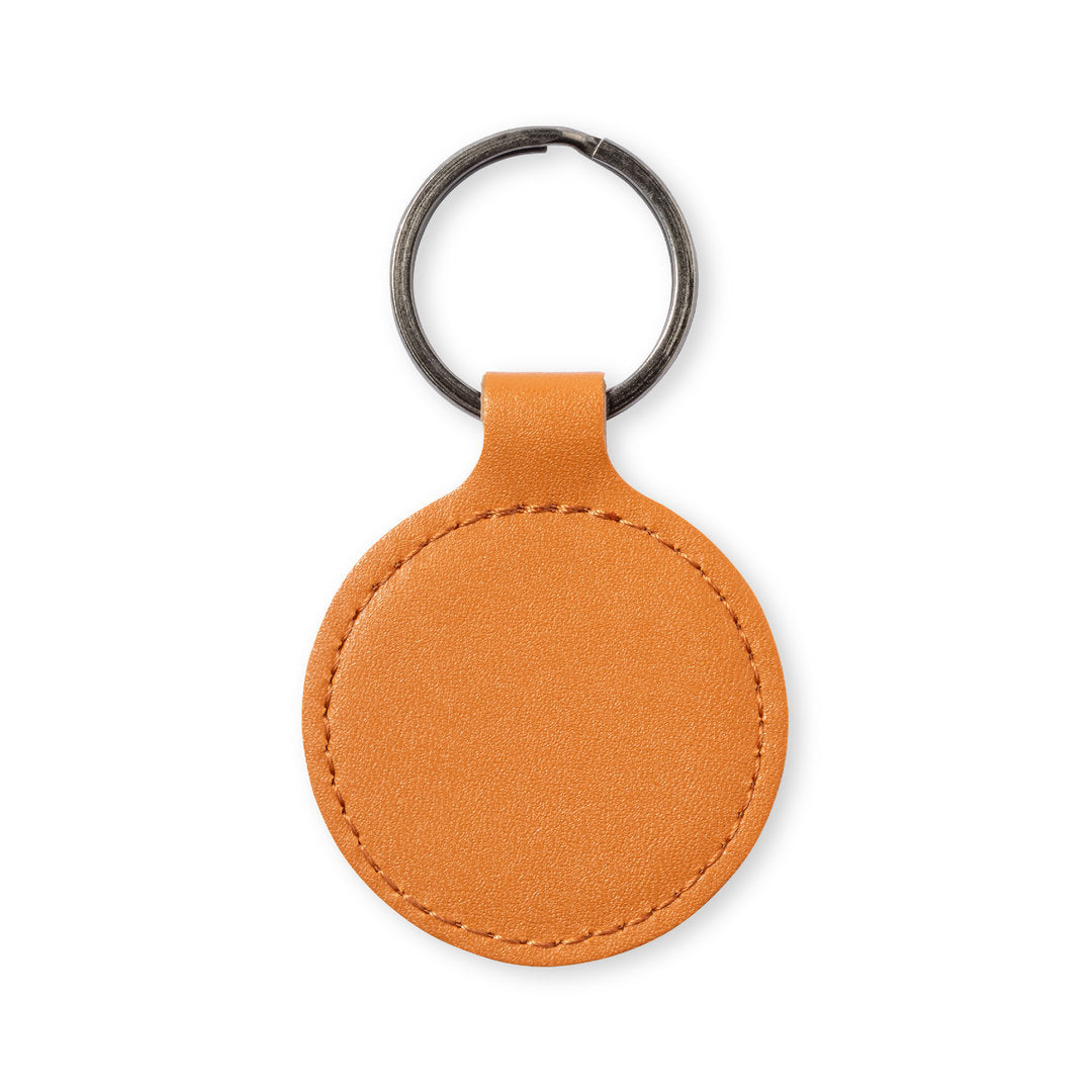 Accessoire de porte-clés circulaire en cuir récupéré