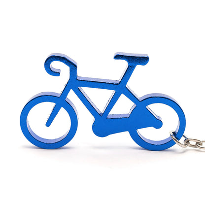 Porte-clés en aluminium en forme de bicyclette, un accessoire ludique et pratique.