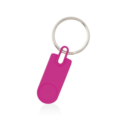 Porte-clés métallique personnalisable avec option de gravure. Offert en 6 couleurs différentes.
