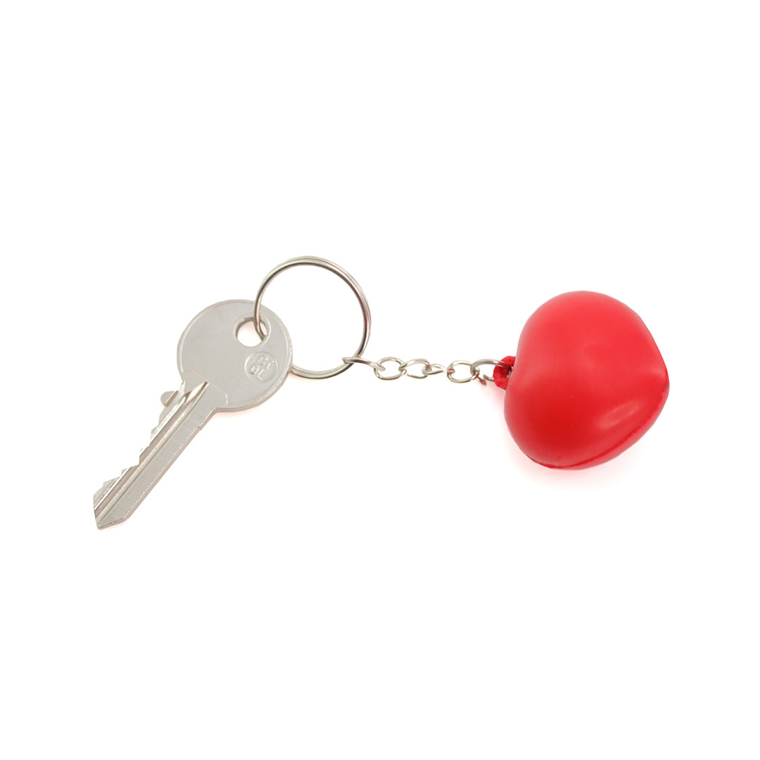 Accessoire antistress : Porte-clés en PU doux, de forme de cœur, personnalisable avec logo