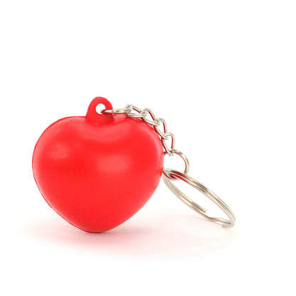 Porte-clés antistress : Cœur en PU doux, accessoire original personnalisable avec logo