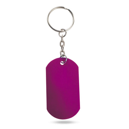 Porte-clés plaque colorée en aluminium, un accessoire lumineux pour vos clés.