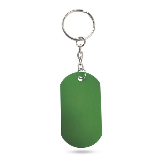 Porte-clés plaque en aluminium aux couleurs vives, un accessoire personnalisable et lumineux.