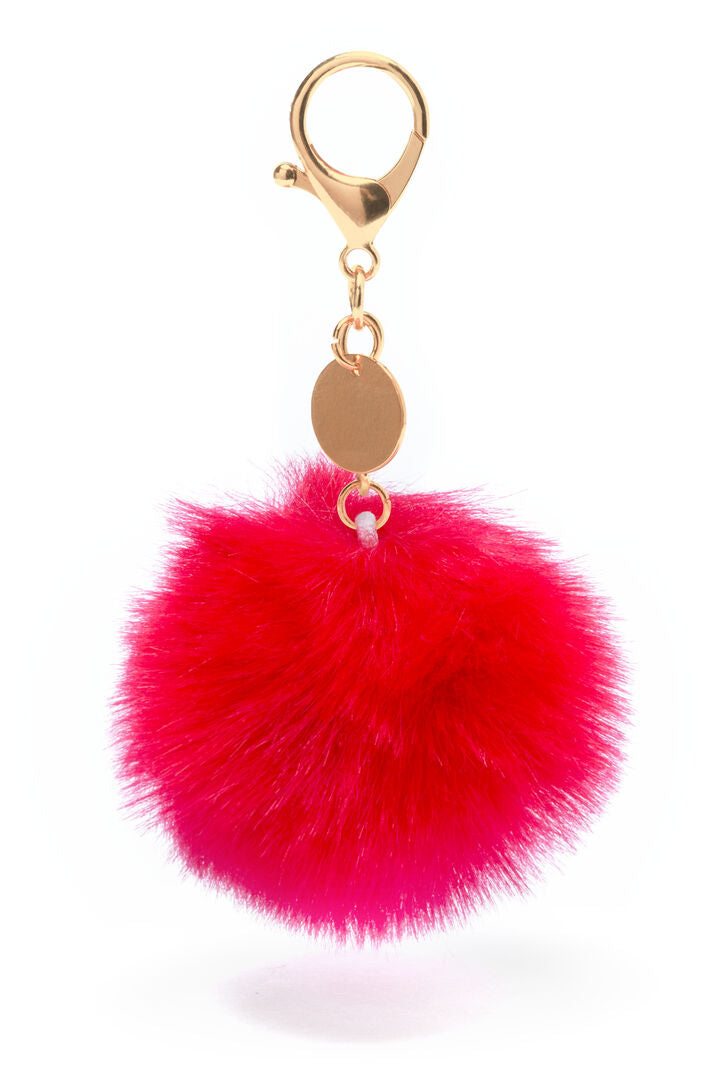 porte clés pom pom métal