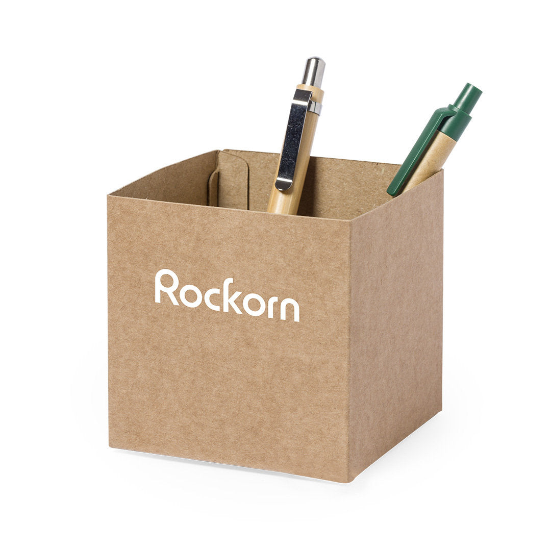 Porte crayons en carton recyclé DAVOR logo entreprise