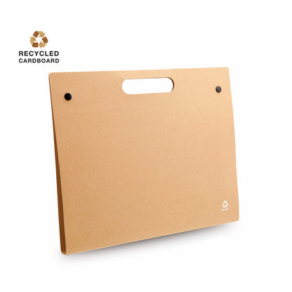 Porte documents avec 125 mini notes en carton recyclé KELEM
