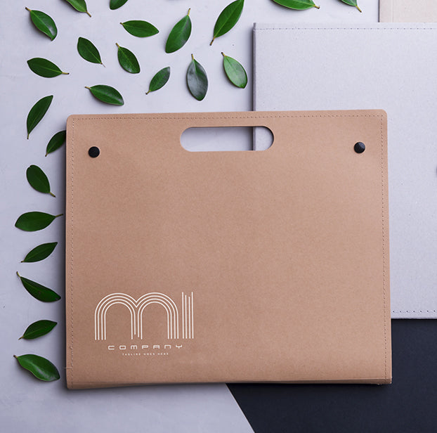 Porte documents avec 125 mini notes en carton recyclé KELEM personnaliser logo
