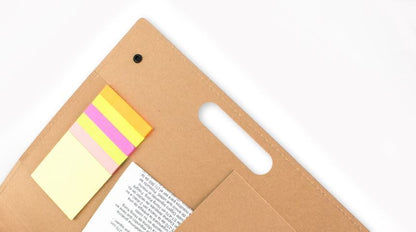 Porte documents avec 125 mini notes en carton recyclé KELEM multifonctions