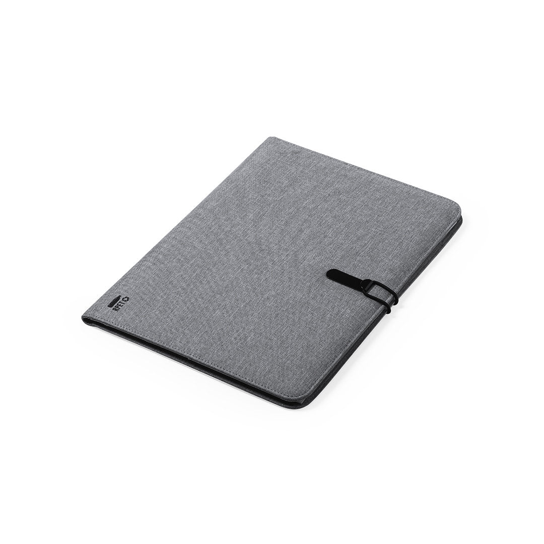 Porte documents bloc 20 feuilles, polyester 600d rpet SORGAX gris