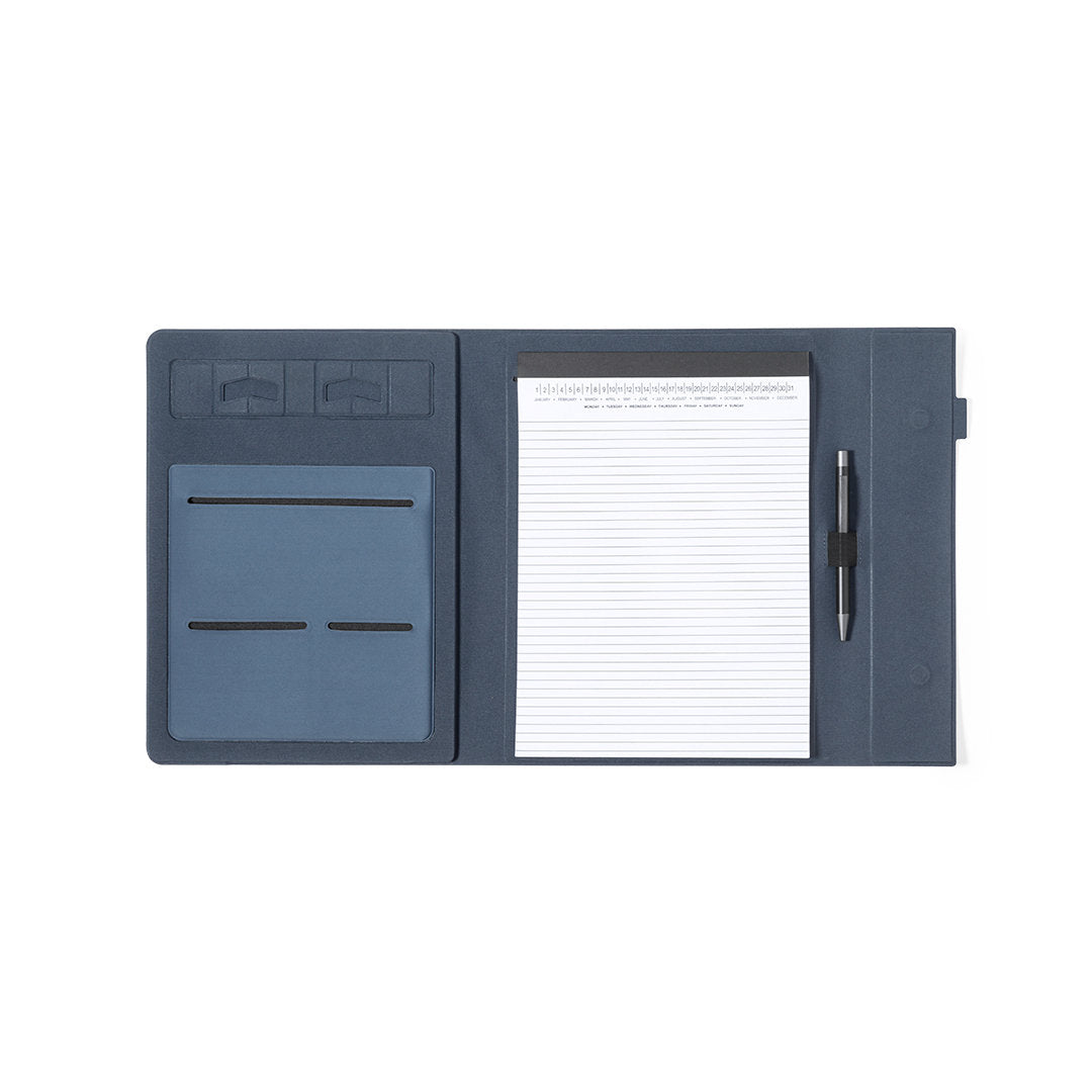 Porte documents bloc de 20 feuilles en polyester 600d rpet NESEBY personnalisable logo