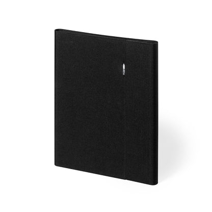 Porte documents bloc de 20 feuilles en polyester 600d rpet NESEBY noir