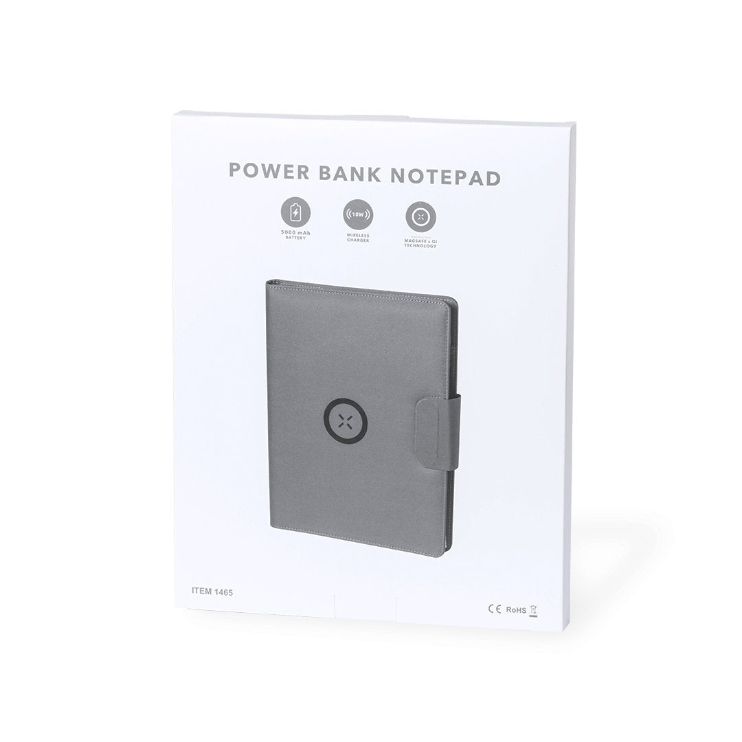 Porte documents multifonctions 20 feuilles avec power bank 5000 mAh HARBUR étui carton