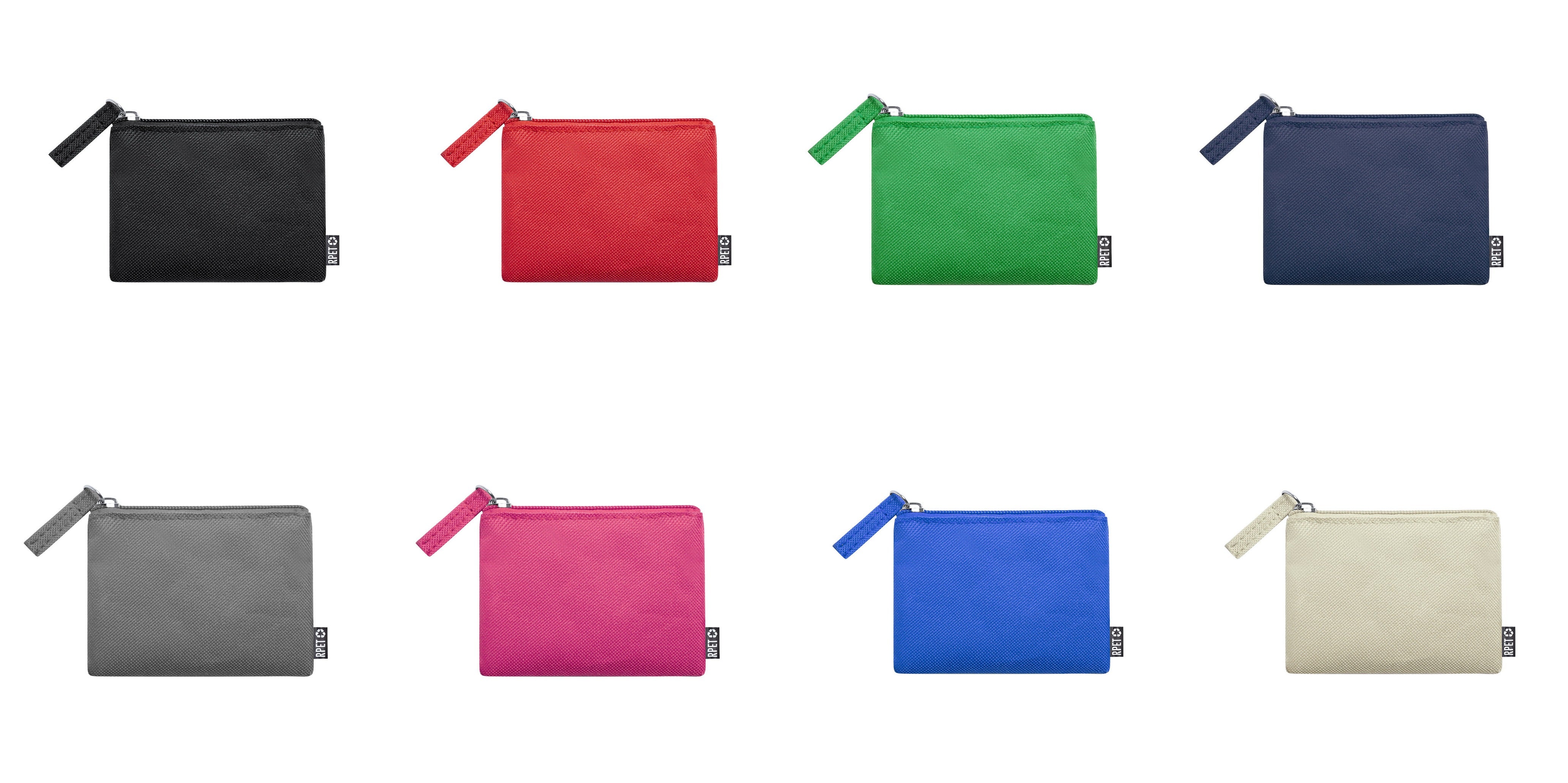 porte monnaie en plastique recyclé coloris multiples