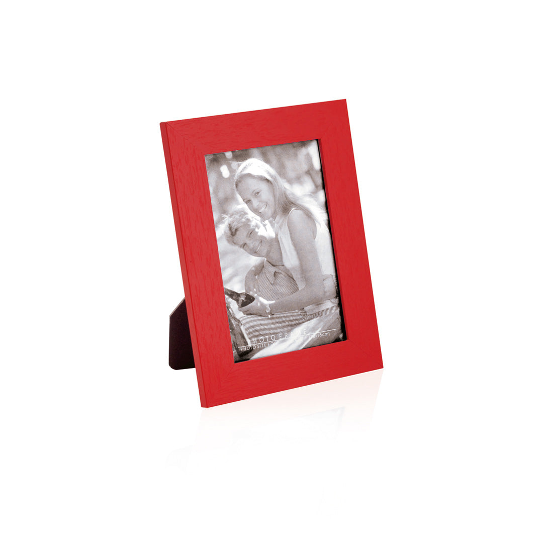 Cadre photo en bois 10x15 cm STAN rouge