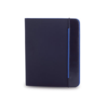 Portes documents avec bloc de 20 feuilles en microfibre et polyester MOKAI bleu