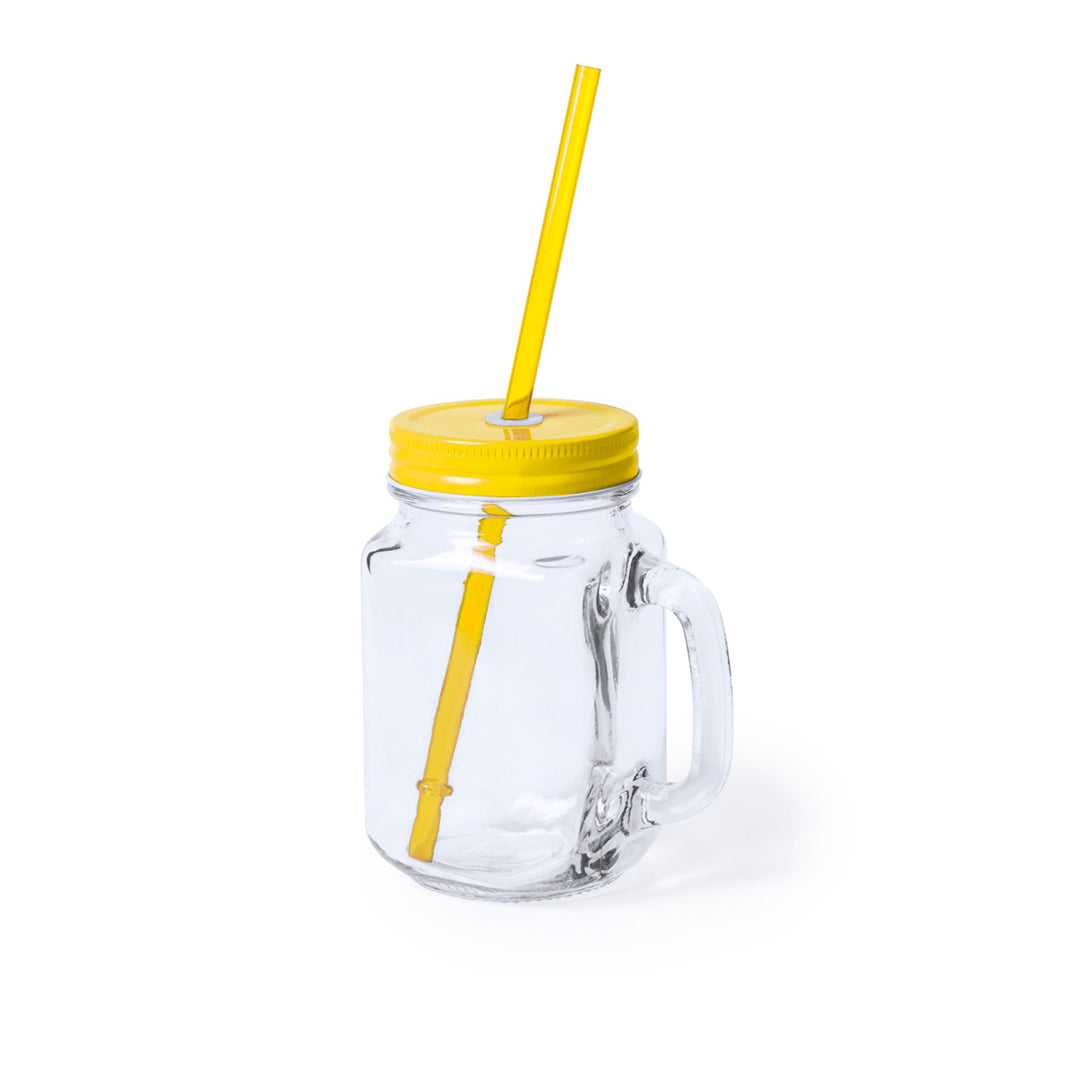 Pot à anses de 500 ml en verre HEISOND jaune