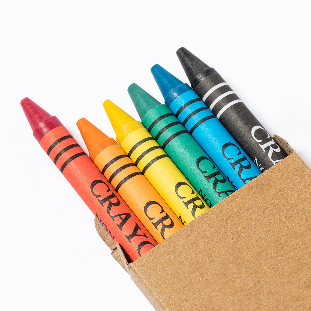 6 crayons de couleurs et graines de fleurs dans enveloppe papier