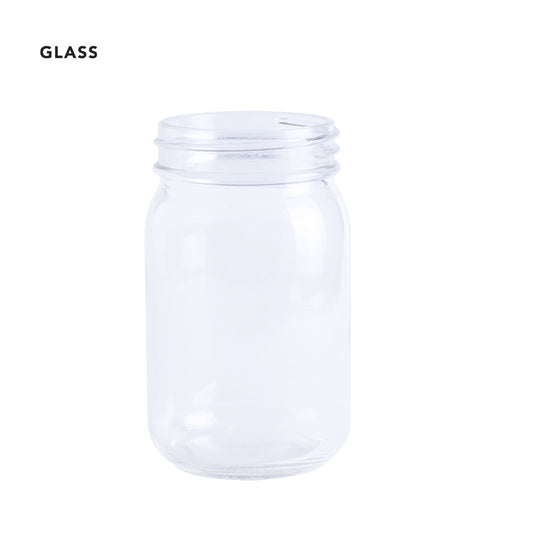 Pot multi usage de 450 ml en verre DRUNAX personnalisable logo entreprise