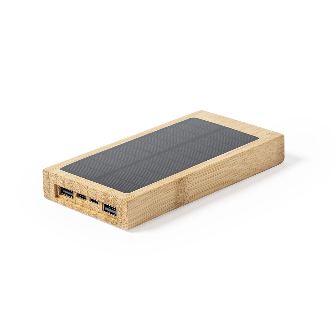 Power bank 10 000 mAh en bambou DIUK personnalisable