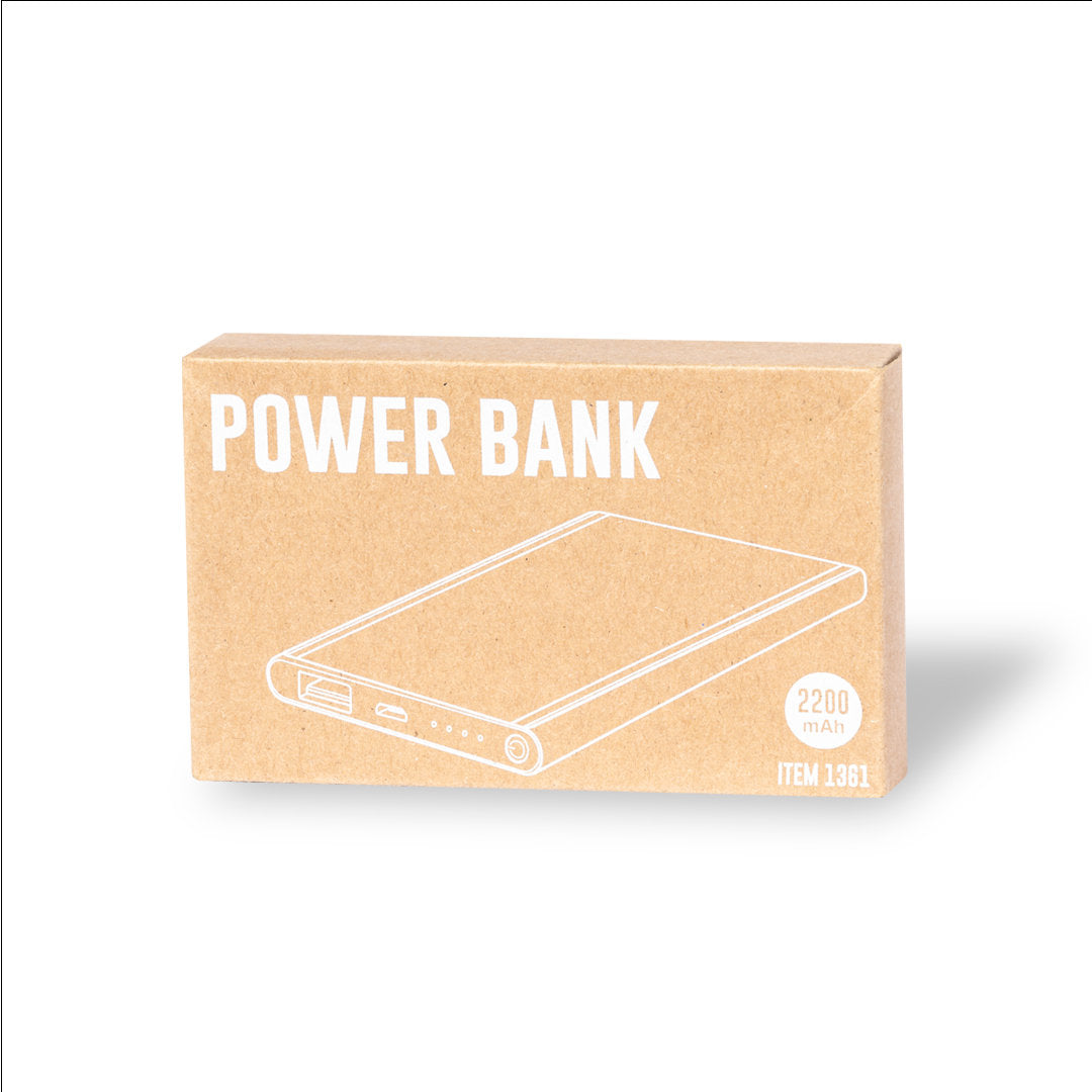 Power bank 2 200 mAh en aluminium BLAUS étui carton