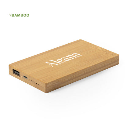 Power Bank 5 000 mAh en bambou NIPAX