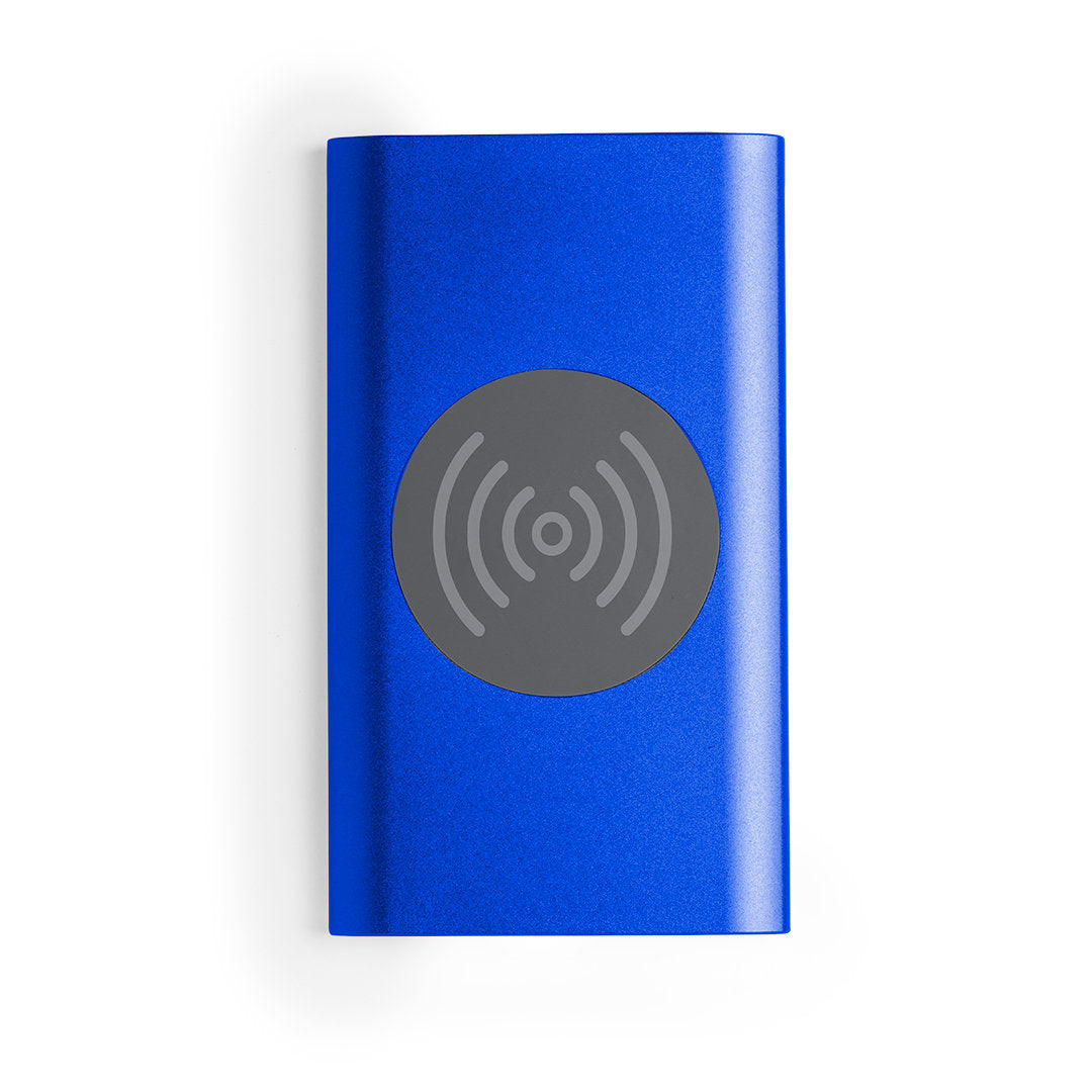 Power bank sans fil 5w, 4 000 mAh, en aluminium TIKUR bleu