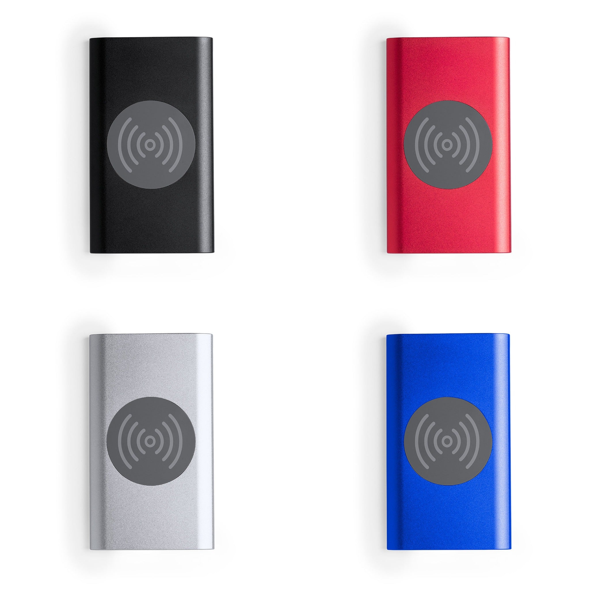 Power bank sans fil 5w, 4 000 mAh, en aluminium TIKUR multiples coloris